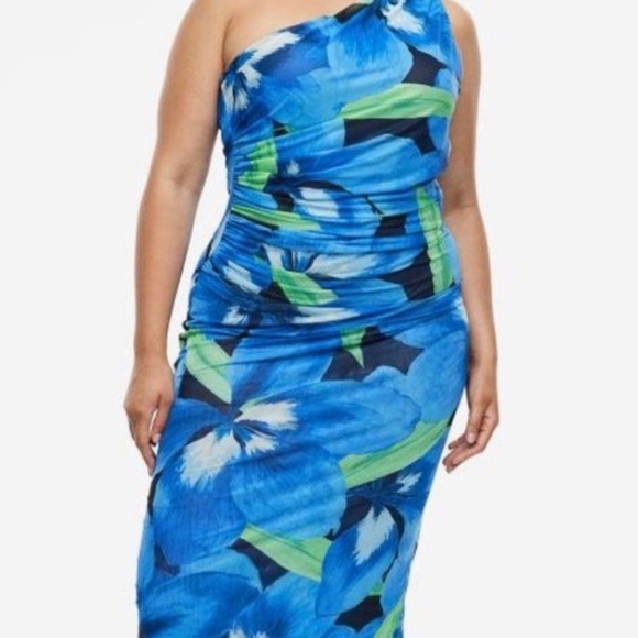 H&M new with rags One-shoulder Mesh Dress M size - Picture 3 of 6